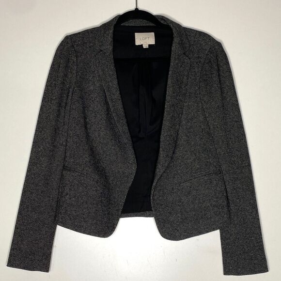 LOFT Open Front Wool Blend Blazer Women's Size 0 - Picture 6 of 6